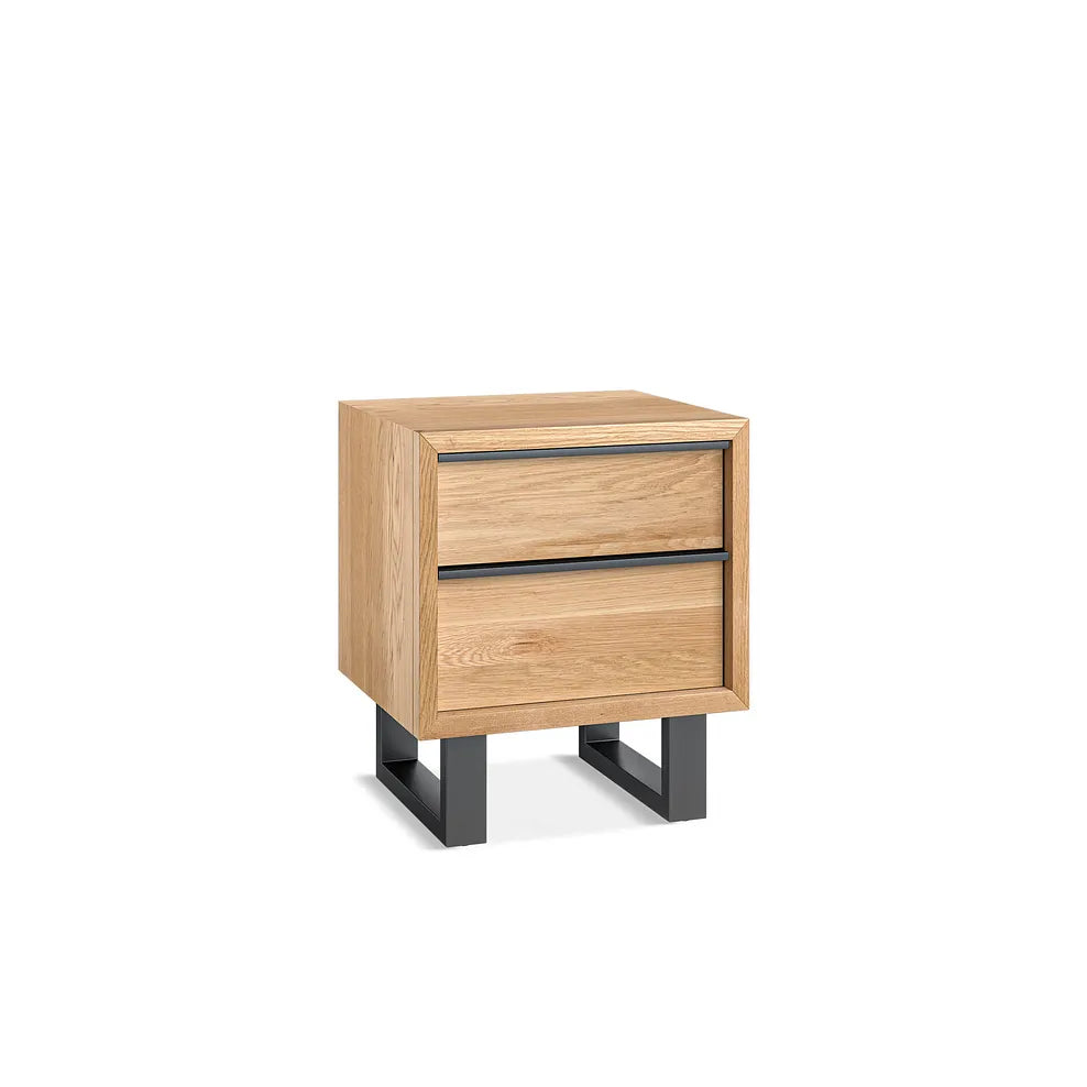 Sheesham Wood Bedside Table with Drawer in Natural Finish