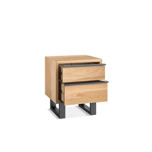 Sheesham Wood Bedside Table with Drawer in Natural Finish