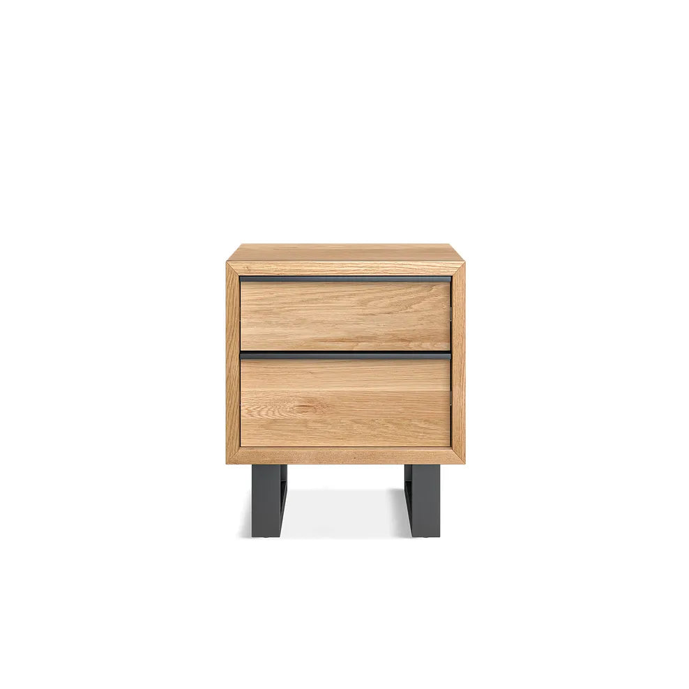 Sheesham Wood Bedside Table with Drawer in Natural Finish