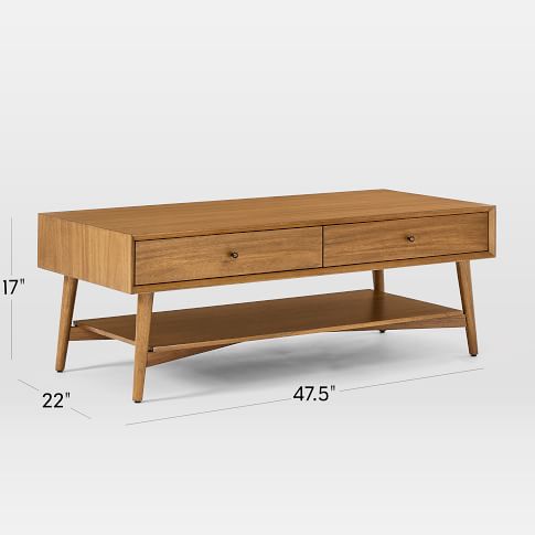 Wooden Center Table with Drawer for Living Room