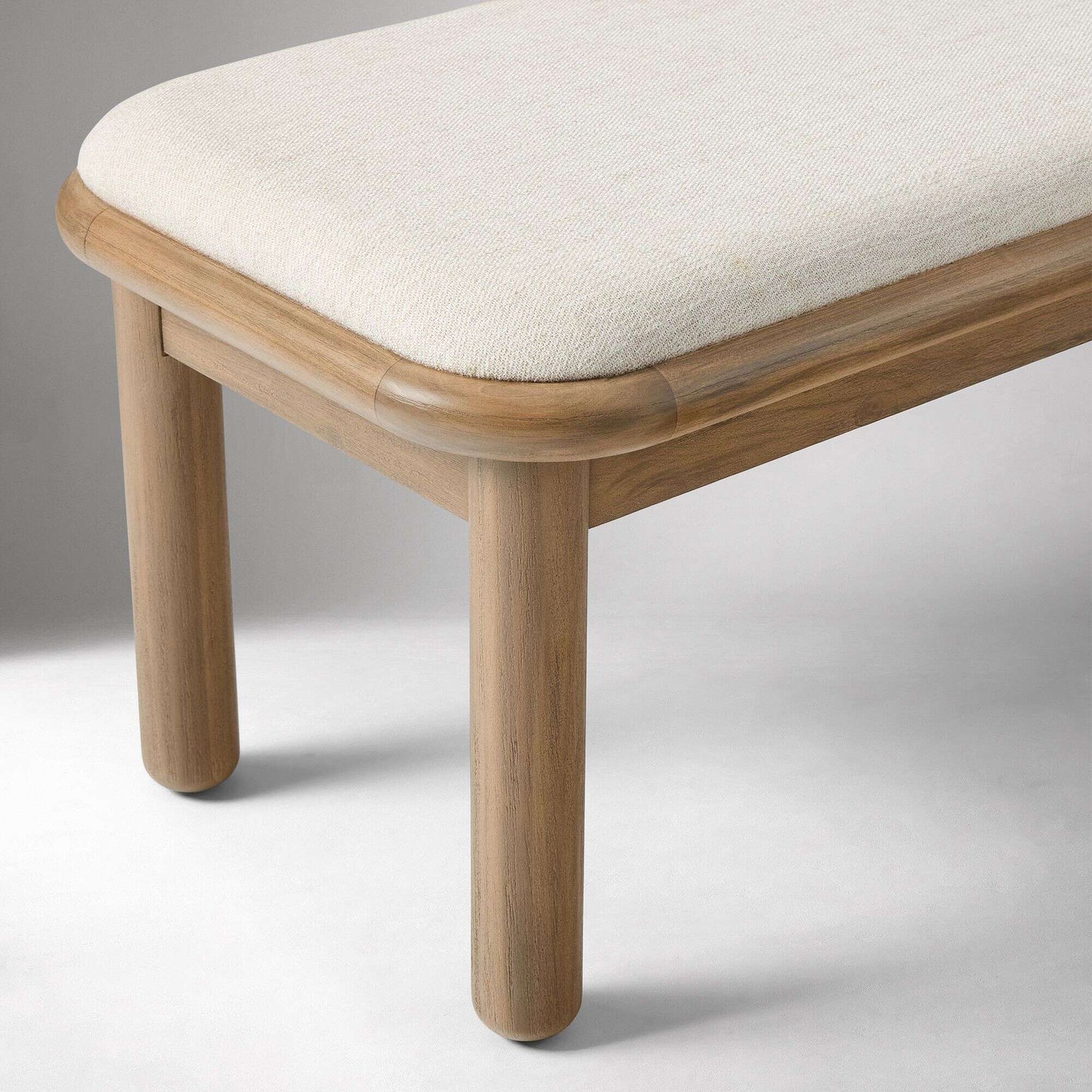 Wooden Upholstered Bench | Bedroom or Entryway Bench