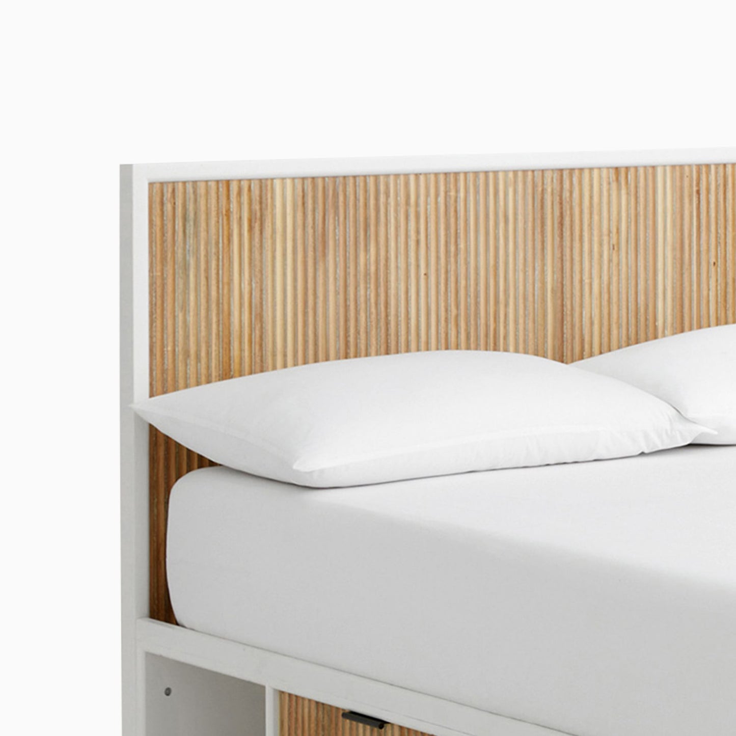 Solid Wood Platform Bed with Storage Drawers
