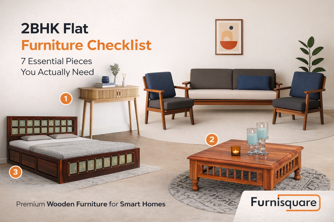 2BHK Flat Furniture Checklist: 7 Pieces You Actually