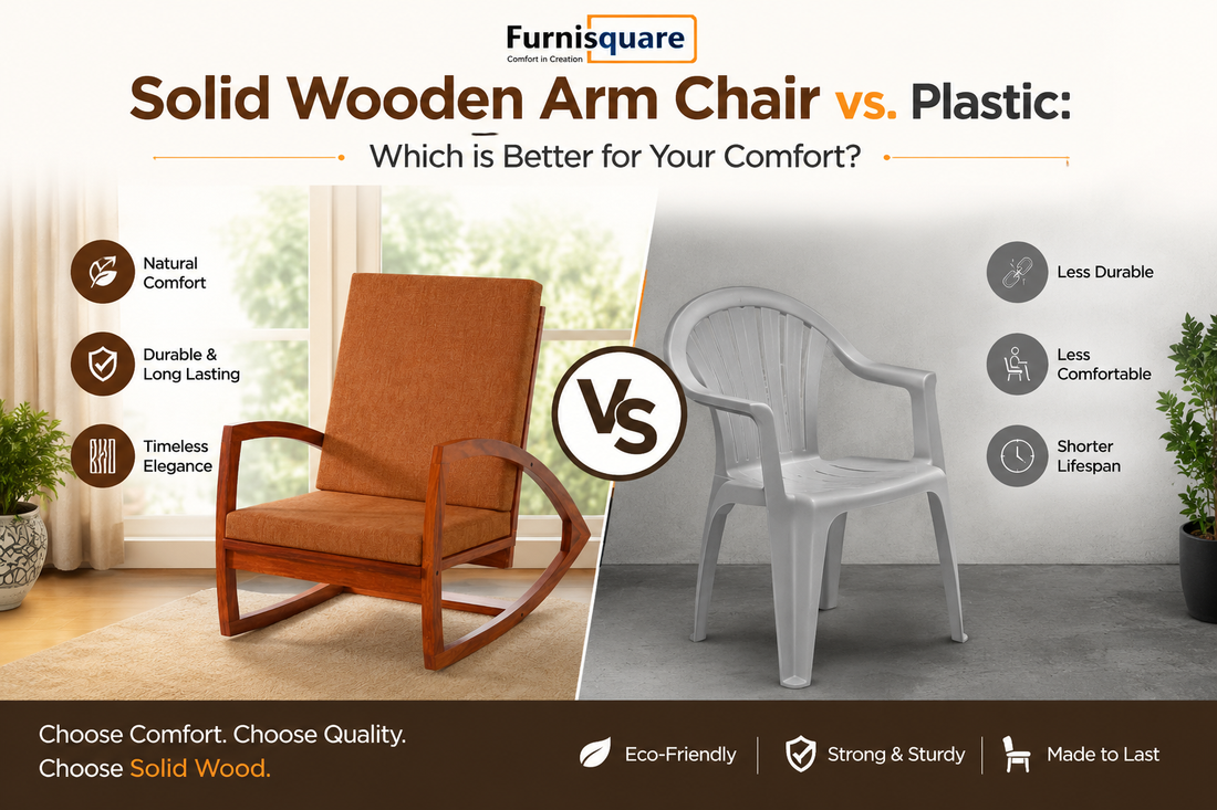 Solid Wooden Arm Chair vs. Plastic: Which is Better for Your Comfort?