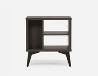 Solid Wood End Table with Open Shelving
