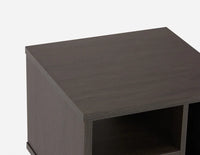 Solid Wood End Table with Open Shelving