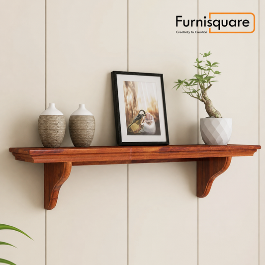 Solid Wood Floating Shelf for Living Room & Bedroom