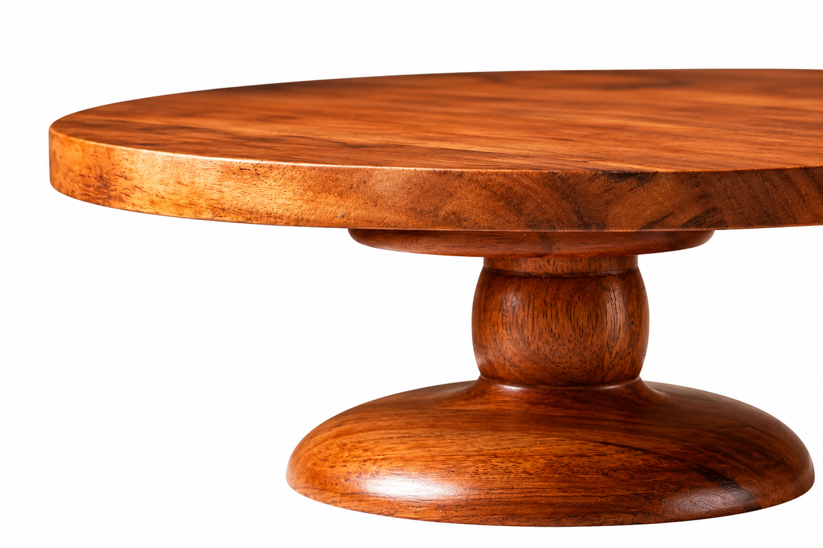 Solid Sheesham Wood Cake Stand for Kitchen