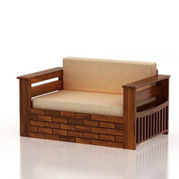 Solid Wood 2 Seater Sofa Cum Bed for Living Room Furniture