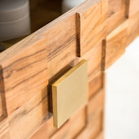 Solid Wood Chest of Drawer for Living Room in Natural Finish