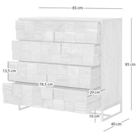 Solid Wood Chest of Drawer for Living Room in Natural Finish
