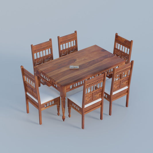 Solid Wood Dining Table 6 Seater Set for Dining Room