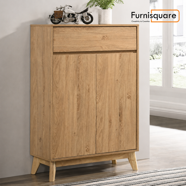 Wooden Sideboard Cabinet for Living Storage in Natural Finish