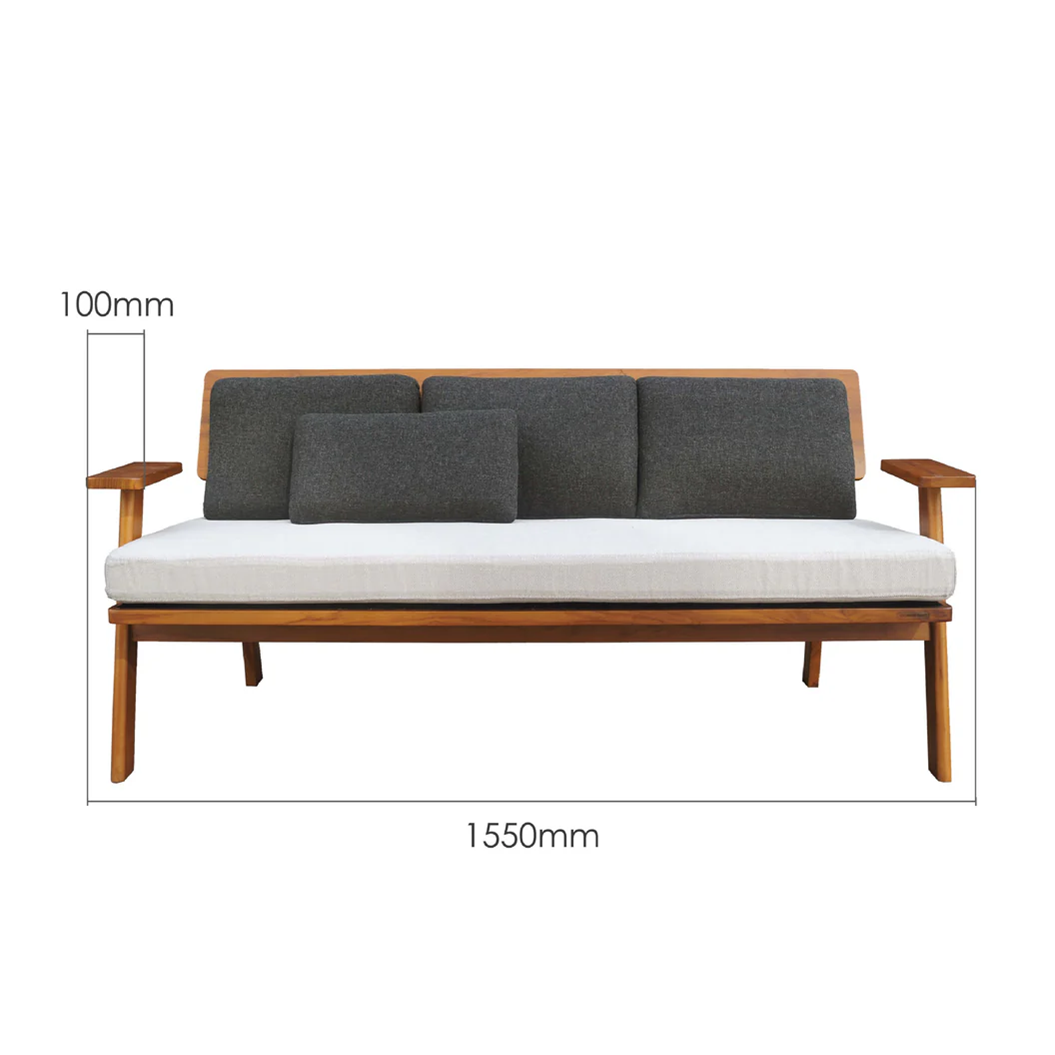 Wooden Sofa Set 5-Seater for Living Room