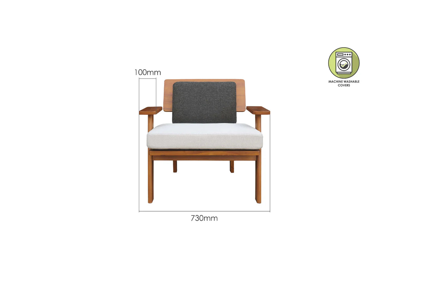 Wooden Sofa Set 5-Seater for Living Room