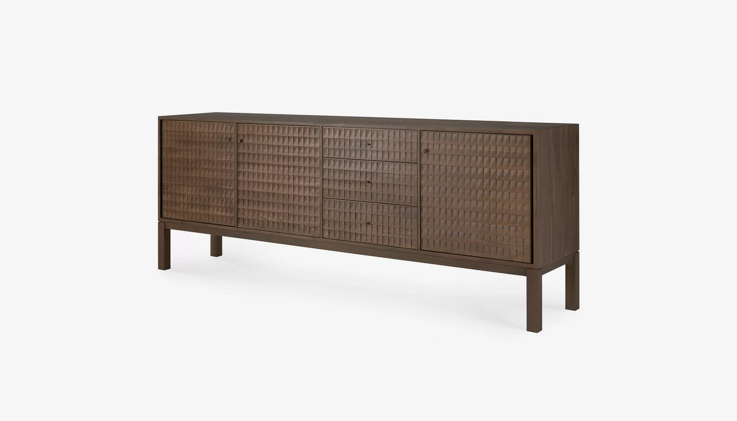 Solid Wood Sideboard Cabinet with Drawers for Living Room