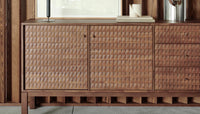 Solid Wood Sideboard Cabinet with Drawers for Living Room