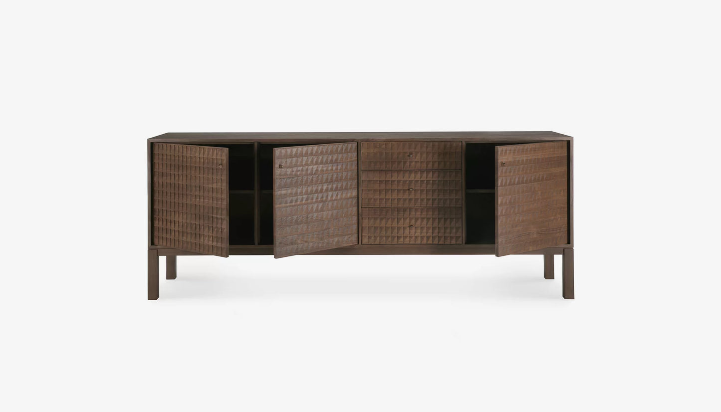 Solid Wood Sideboard Cabinet with Drawers for Living Room