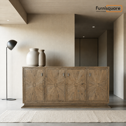 Wooden Sideboard Cabinet with Storage for Living Room