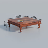 Wooden Handcrafted Puja Chowki for Idols & Rituals