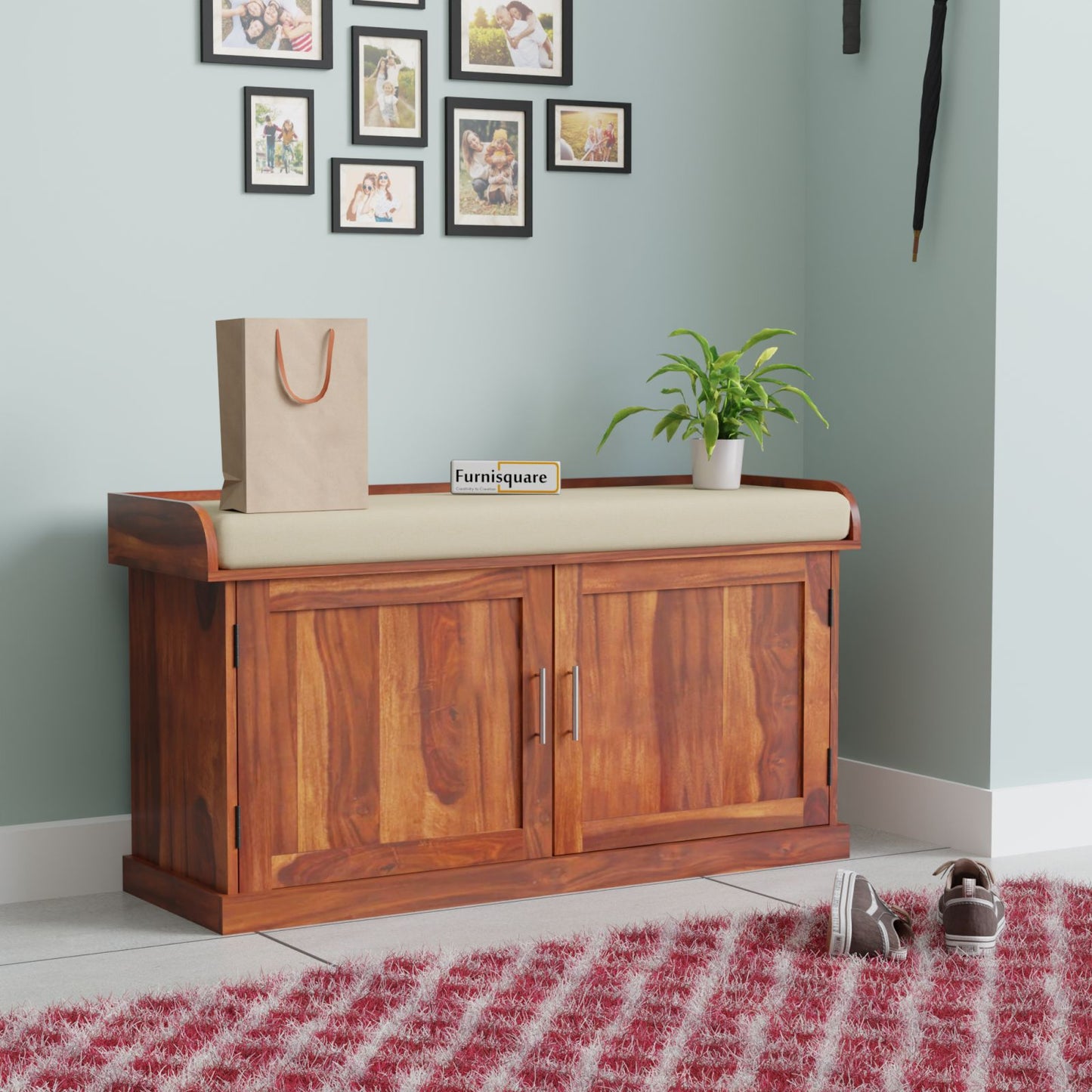 Wooden Shoe Rack for Living Storage
