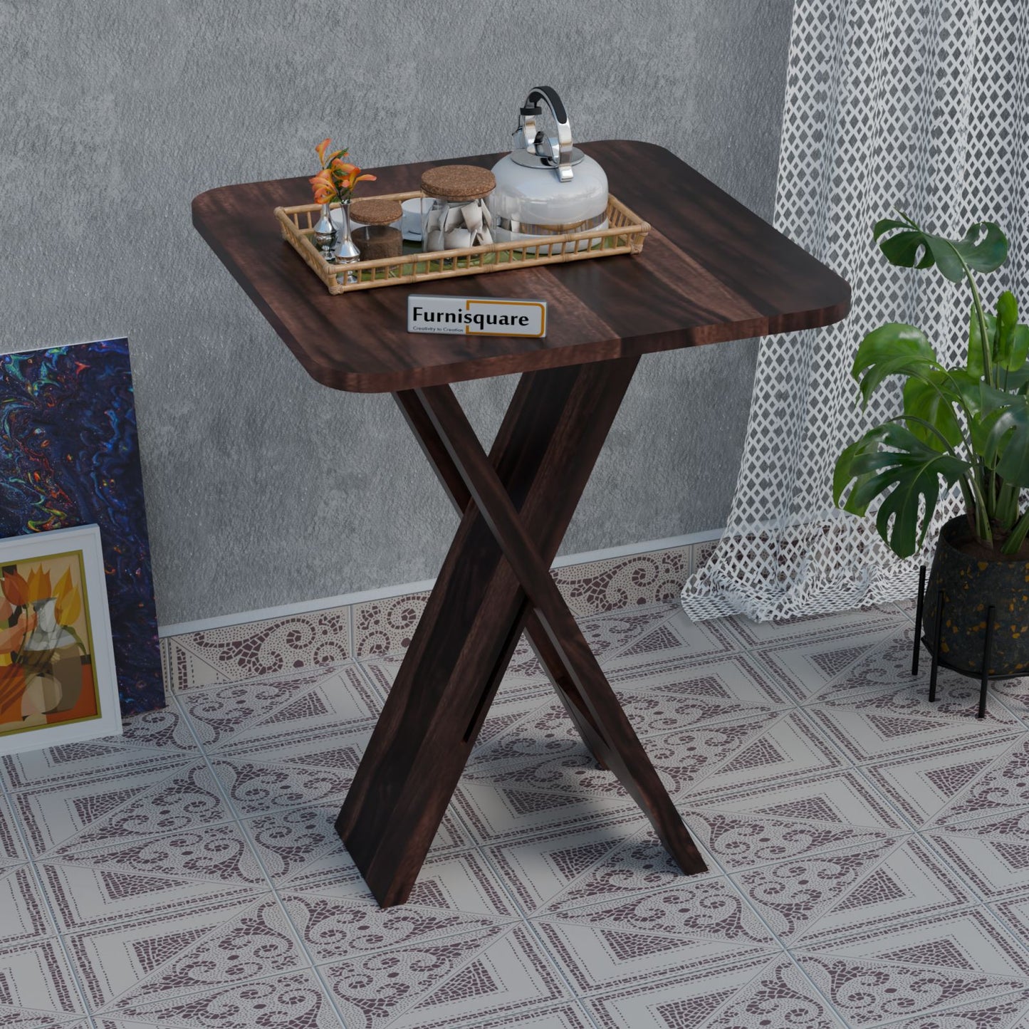 Wooden Folding Coffee Table for Living Room