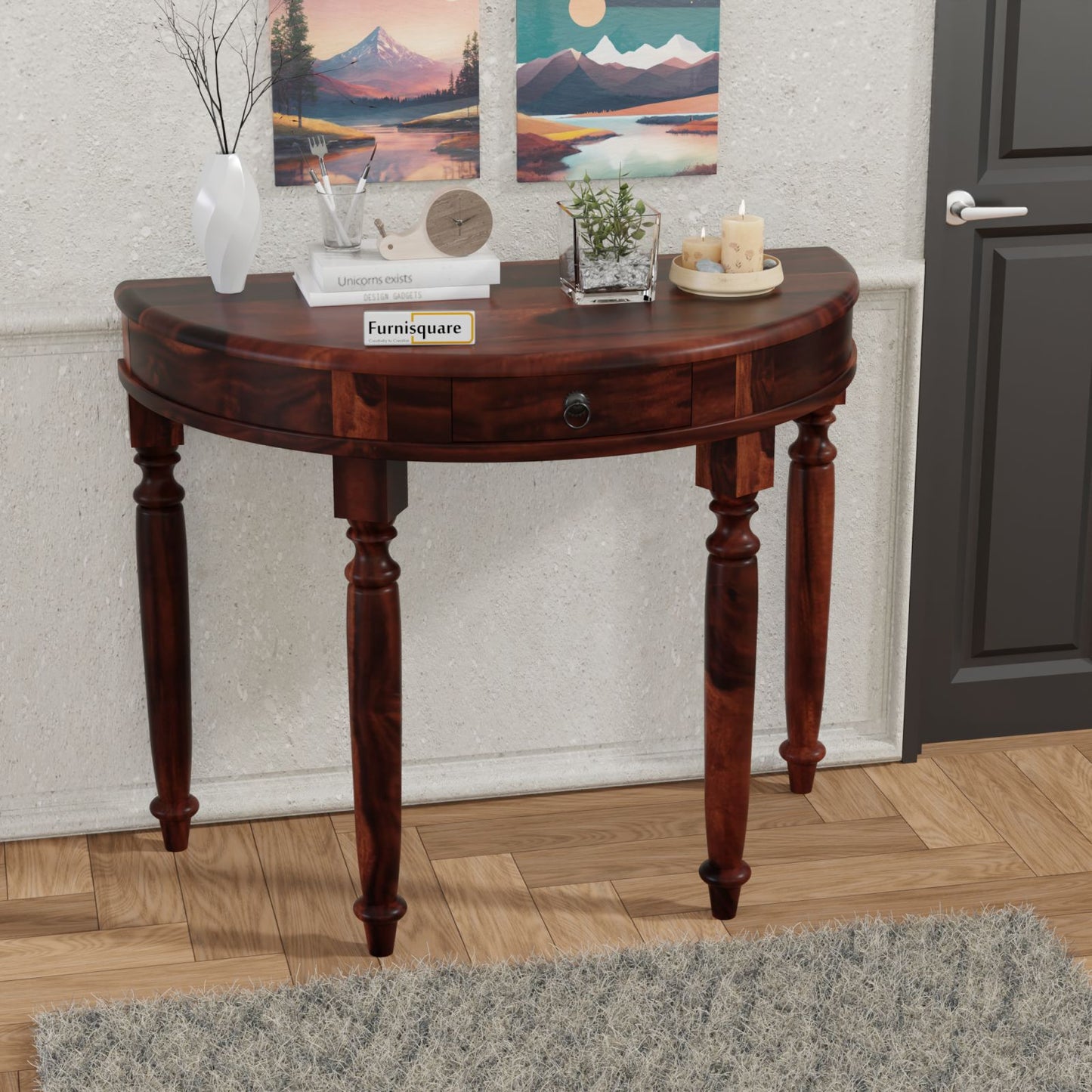 Solid Wood Console Table for Living Room