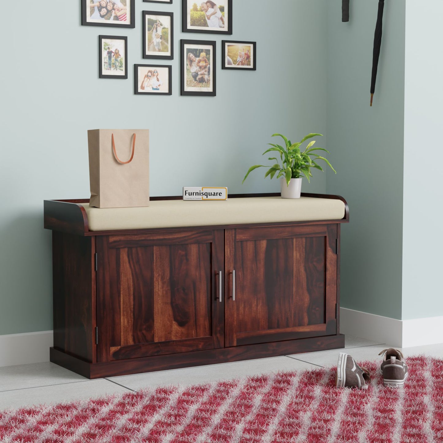 Wooden Shoe Rack for Living Storage