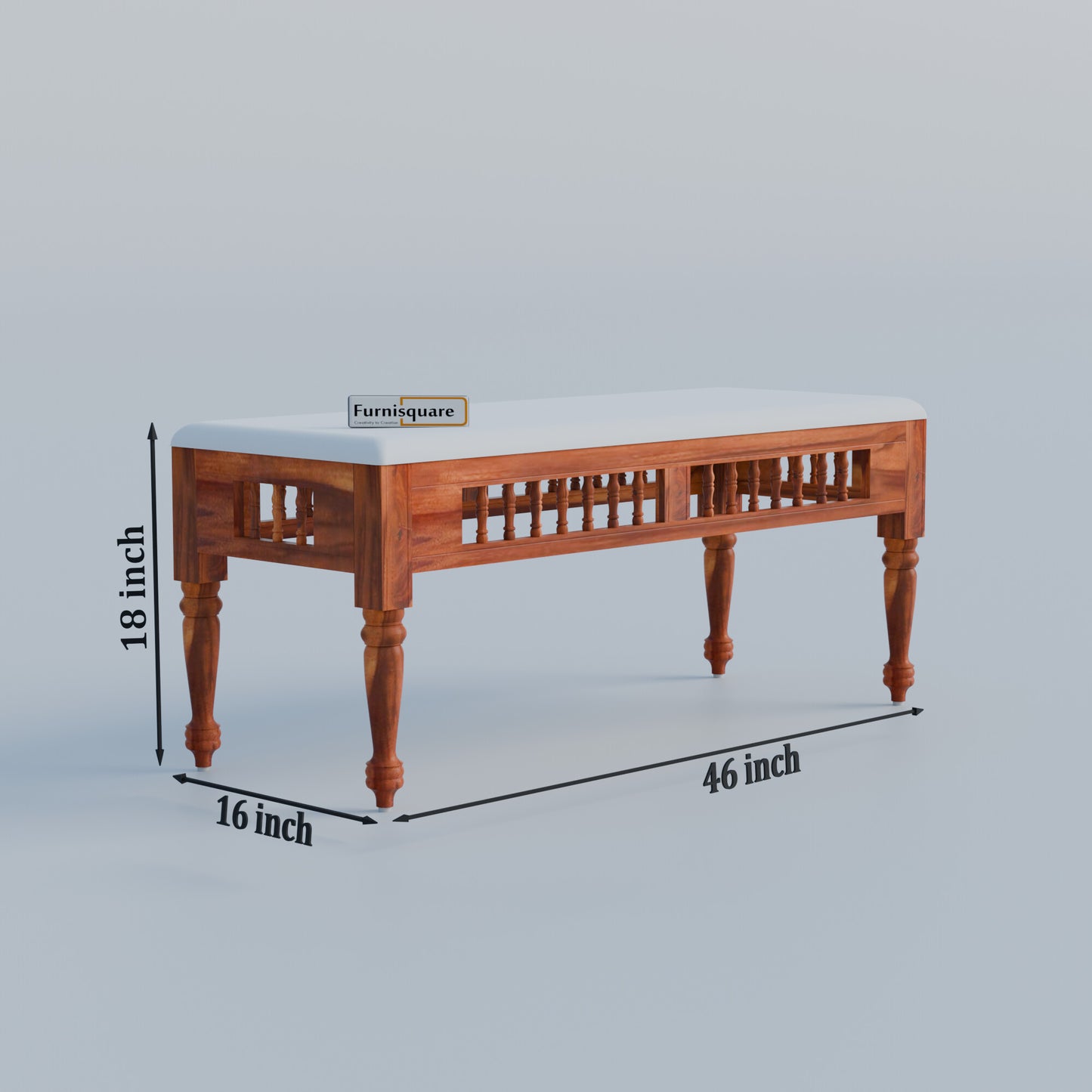 Solid Wood Dining Table 6 Seater with Cushioned Bench