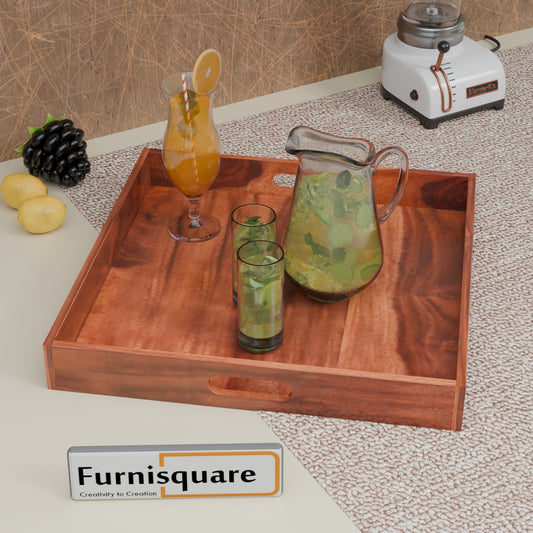 Solid Wood Serving Tray Set for Kitchen Accessories