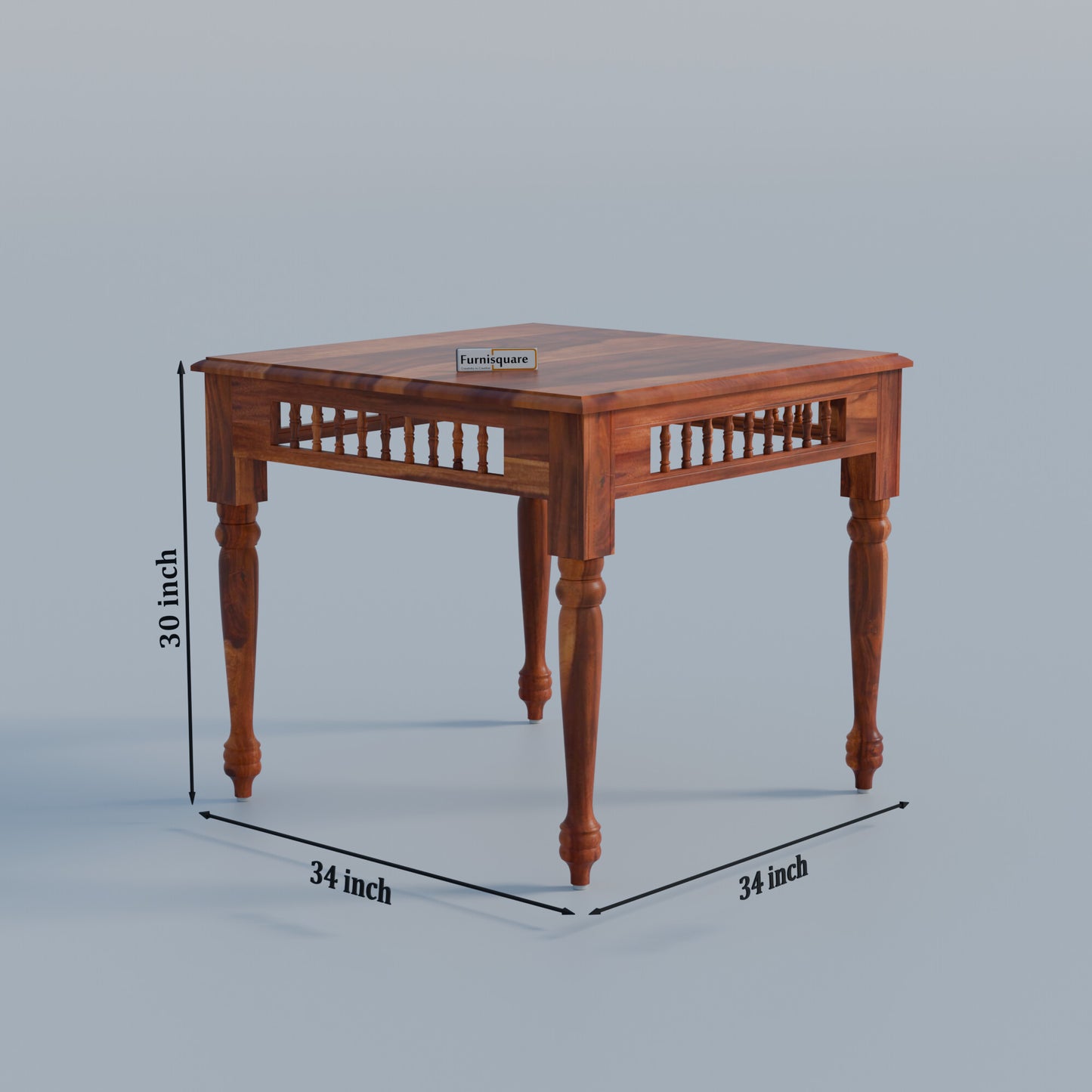 Solid Wood Dining Table 4 Seater with Bench for Dining Room in Natural Finish
