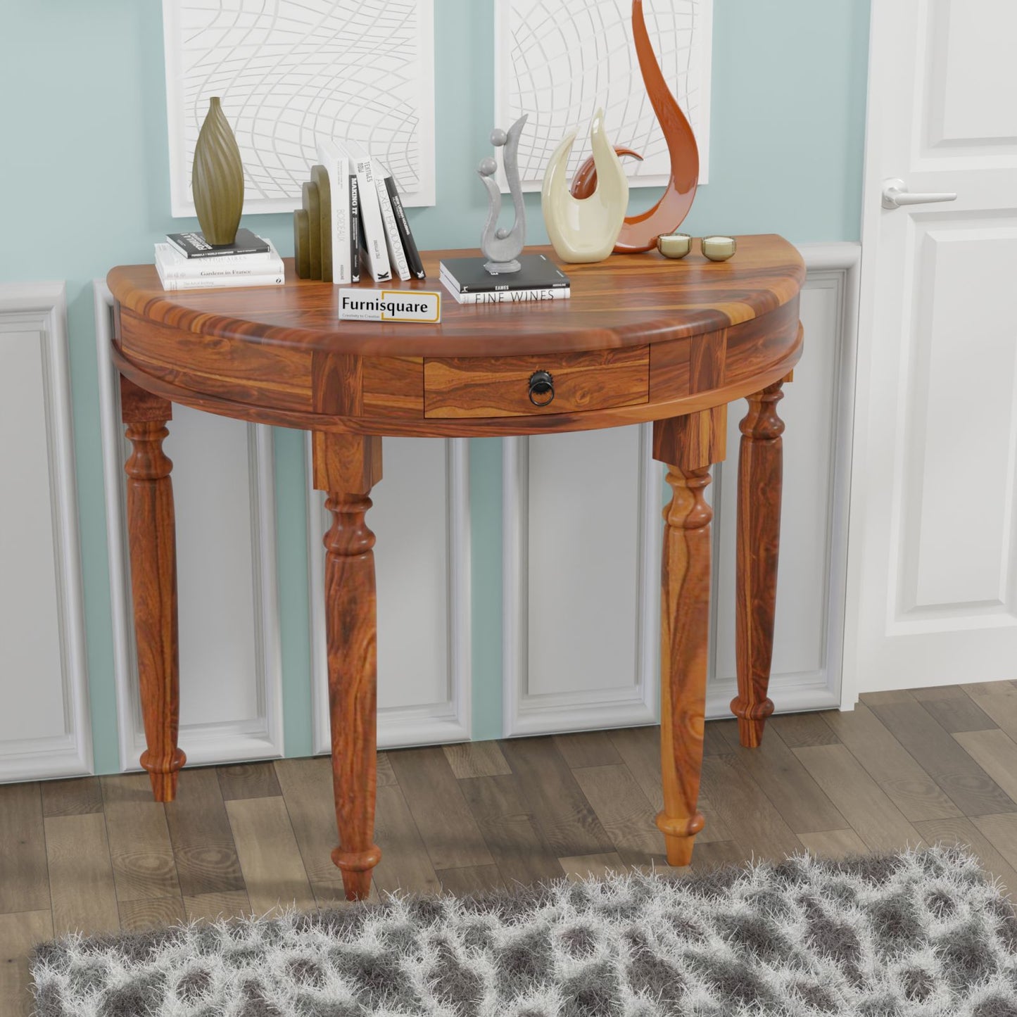 Solid Wood Console Table for Living Room