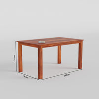 Solid Wood Dining Table 6 Seater with Chair for Dining Room