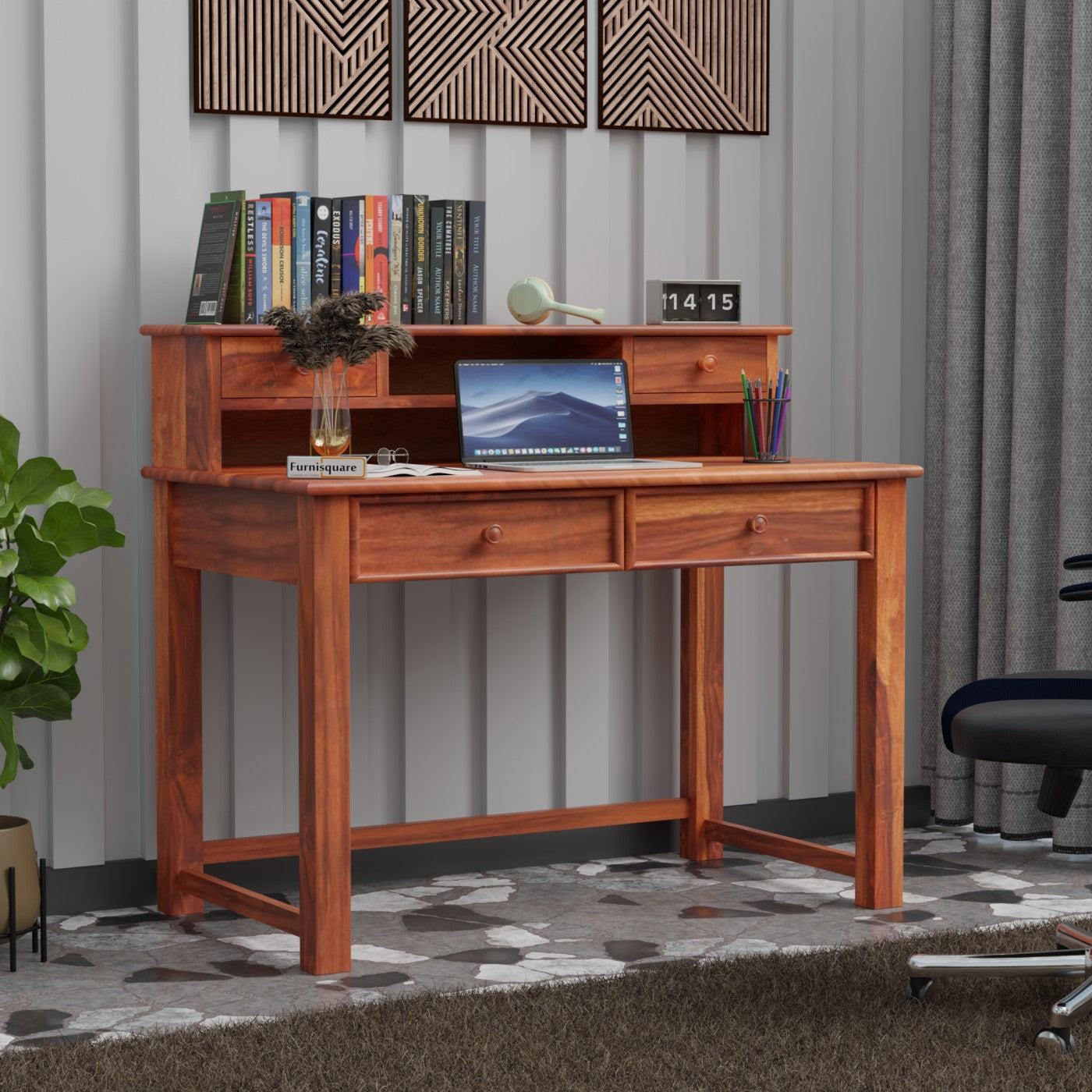 Wooden Study Table with Drawer Storage for Study Room