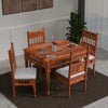 Solid Wood Dining Table 4 Seater Set for Dining Room