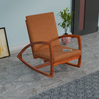 Solid Wood Rocking Arm Rest Chair for Living Room