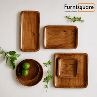 Acasia Wood Platters/Tray Set of 6
