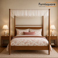 Solid Wood Poster Bed for Bedroom