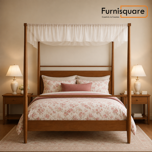 Solid Wood Poster Bed for Bedroom