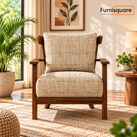 Wooden Single Seater Sofa for Living Room