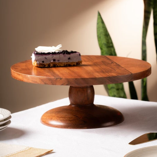 Solid Sheesham Wood Cake Stand for Kitchen
