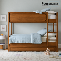 Solid Wood Bunk Bed in Natural Finish