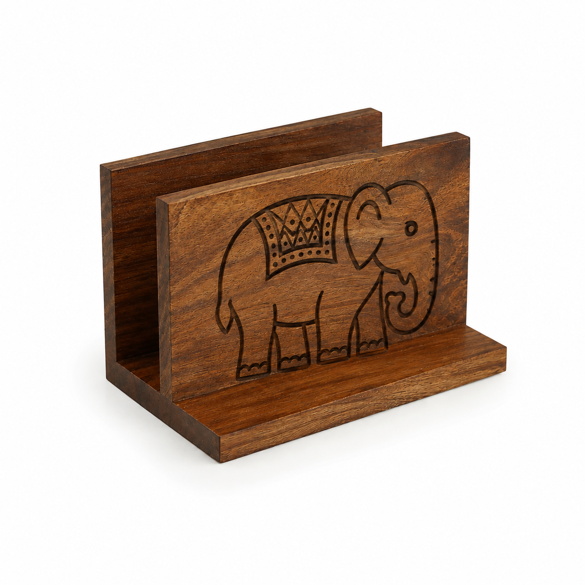 Wooden Tissue & Toothpick Holder