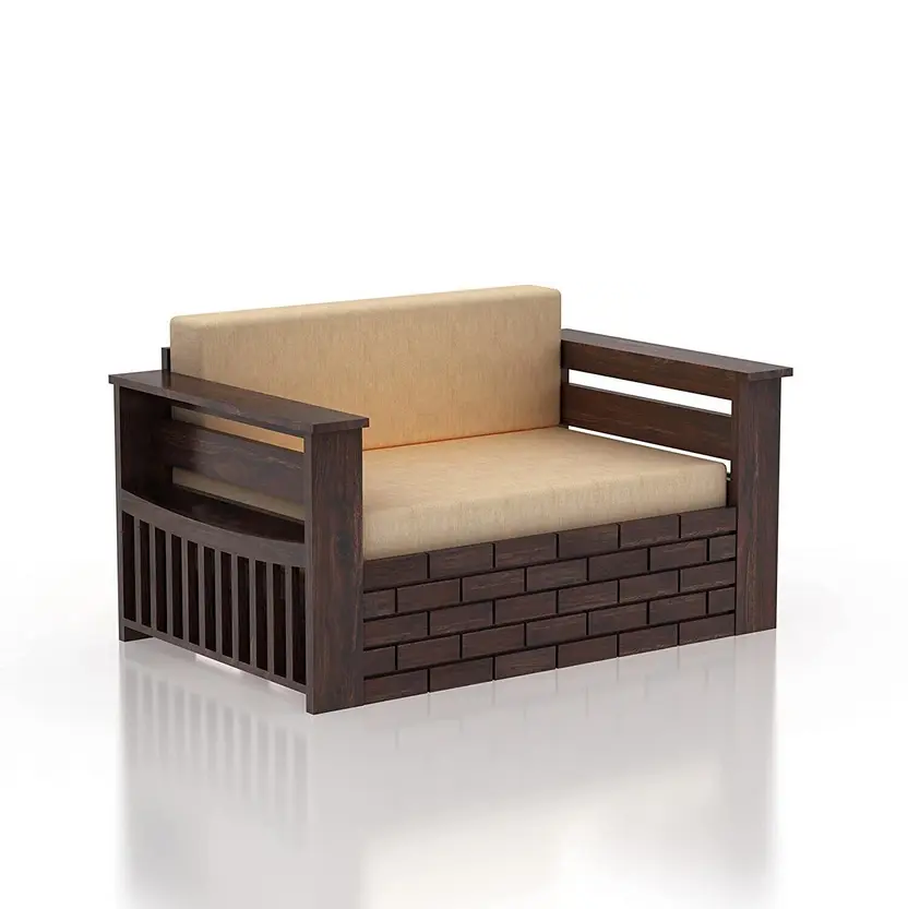 Solid Wood 2 Seater Sofa Cum Bed for Living Room Furniture