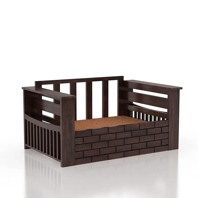 Solid Wood 2 Seater Sofa Cum Bed for Living Room Furniture