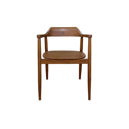 Solid Wood Dining Chair with Armrest
