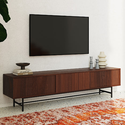 Wooden TV Unit for Living Room in Walnut Finish
