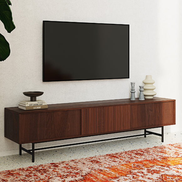 Wooden TV Unit for Living Room in Walnut Finish