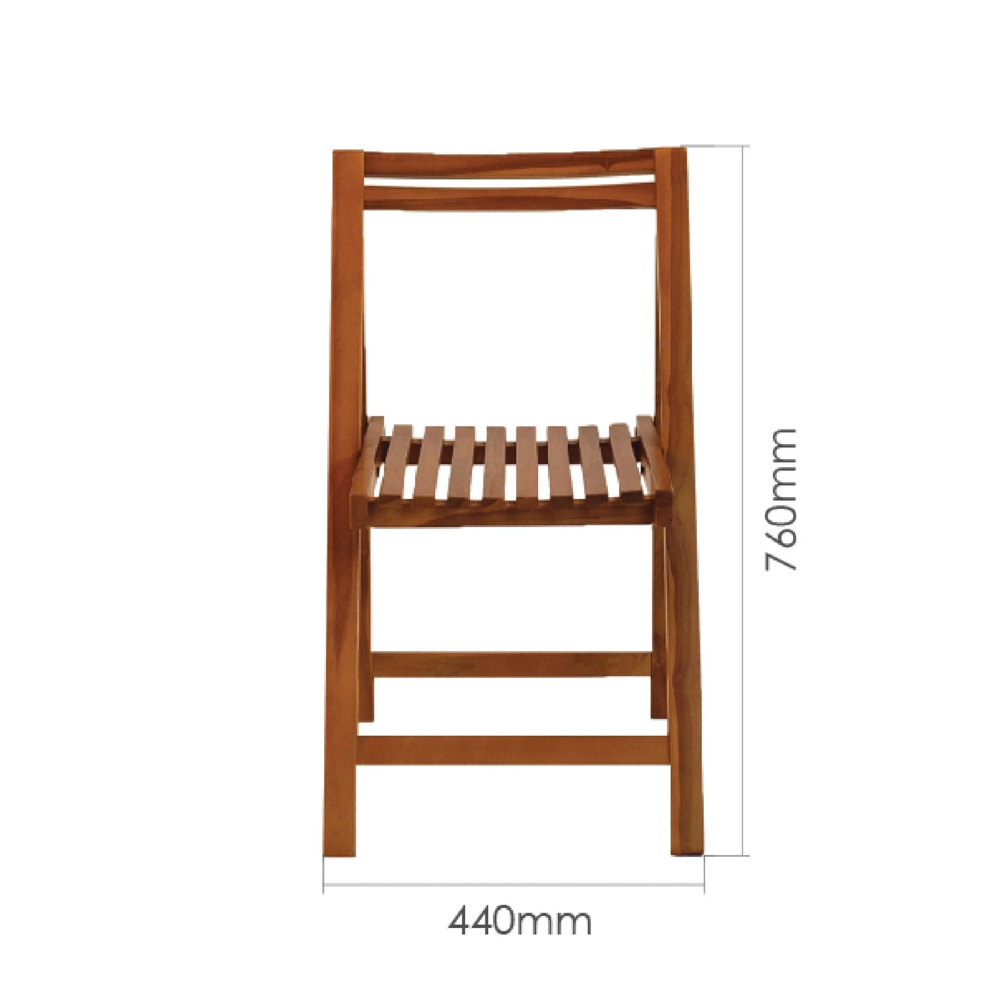 Solid Wood Folding Chair in Natural Finish