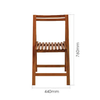 Solid Wood Folding Chair in Natural Finish